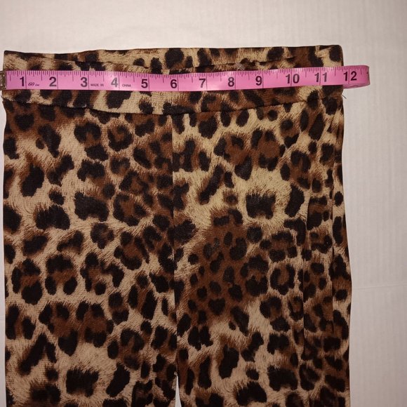 FASHION NOVA SHEER FLARE LEG ANIMAL PRINT PANTS - Picture 11 of 16
